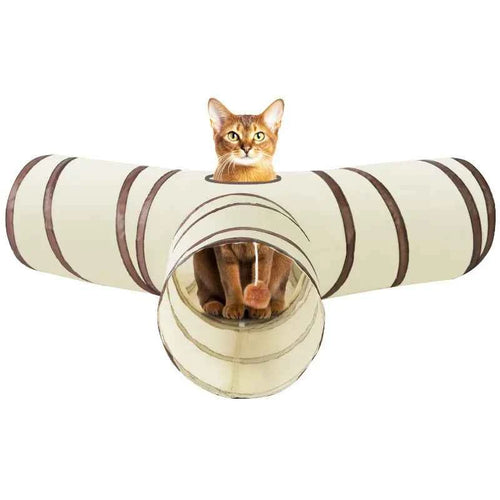 3 Way Portable Collapsible Cat Toy Tunnel Interactive Kitten