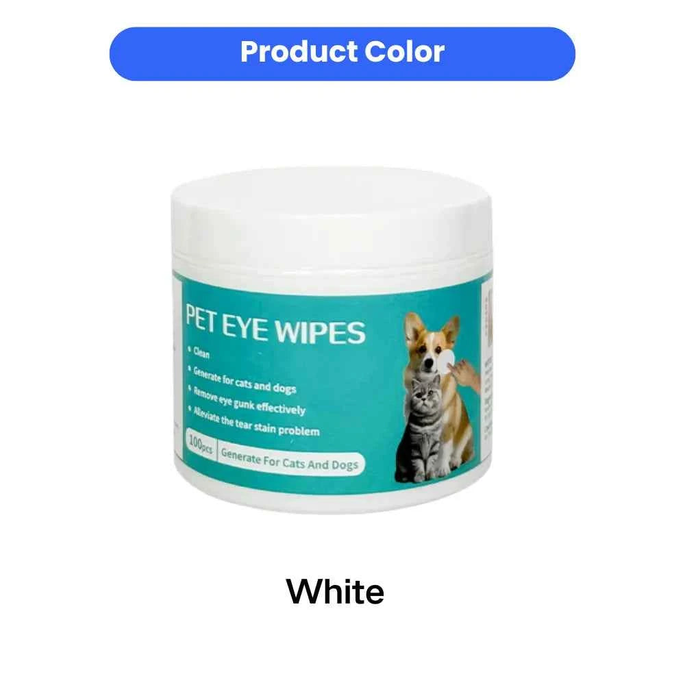 Hypoallergenic Rinse-Free Pet Eye Wipes for Dogs and Cats