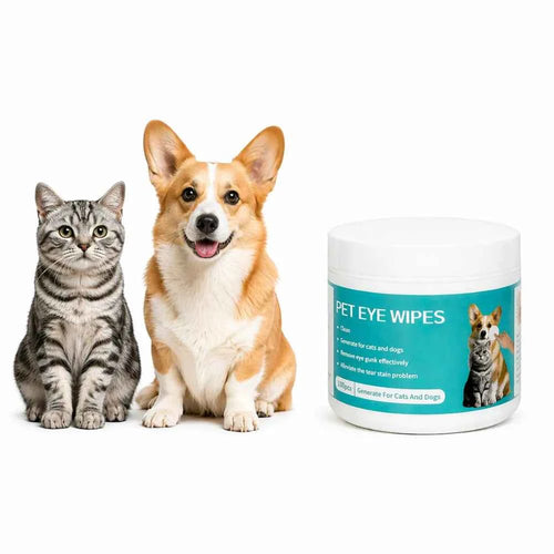 Hypoallergenic Rinse-Free Pet Eye Wipes for Dogs and Cats