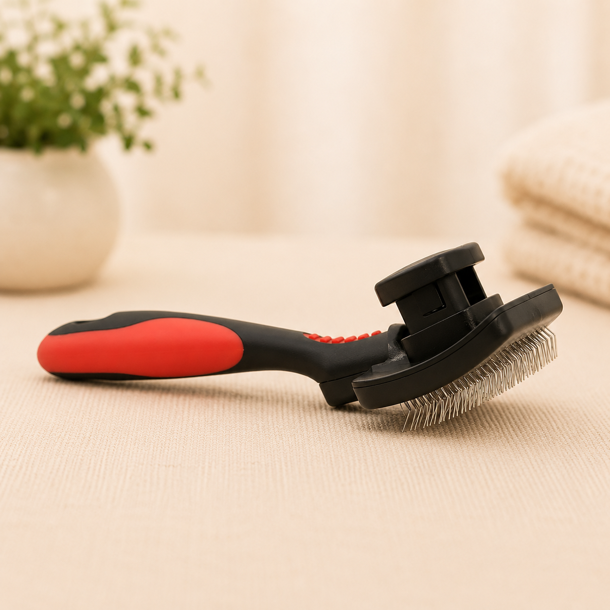 Self-Cleaning Slicker Pet Grooming Brush