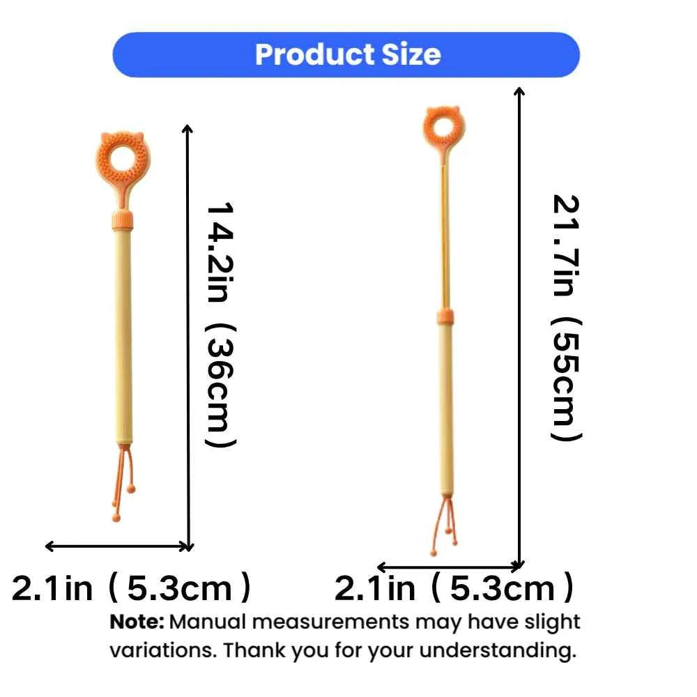 Telescopic Double-Sided Cat Massage and Teaser Wand