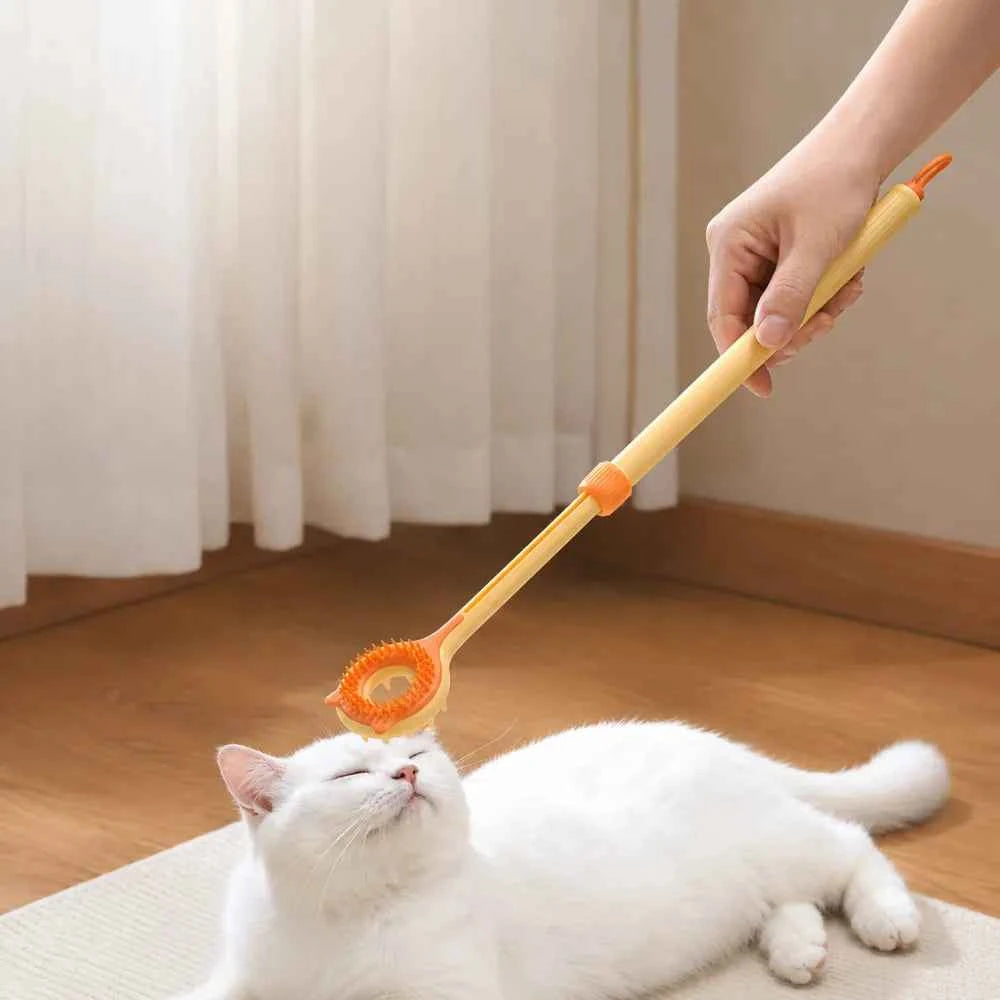 Telescopic Double-Sided Cat Massage and Teaser Wand