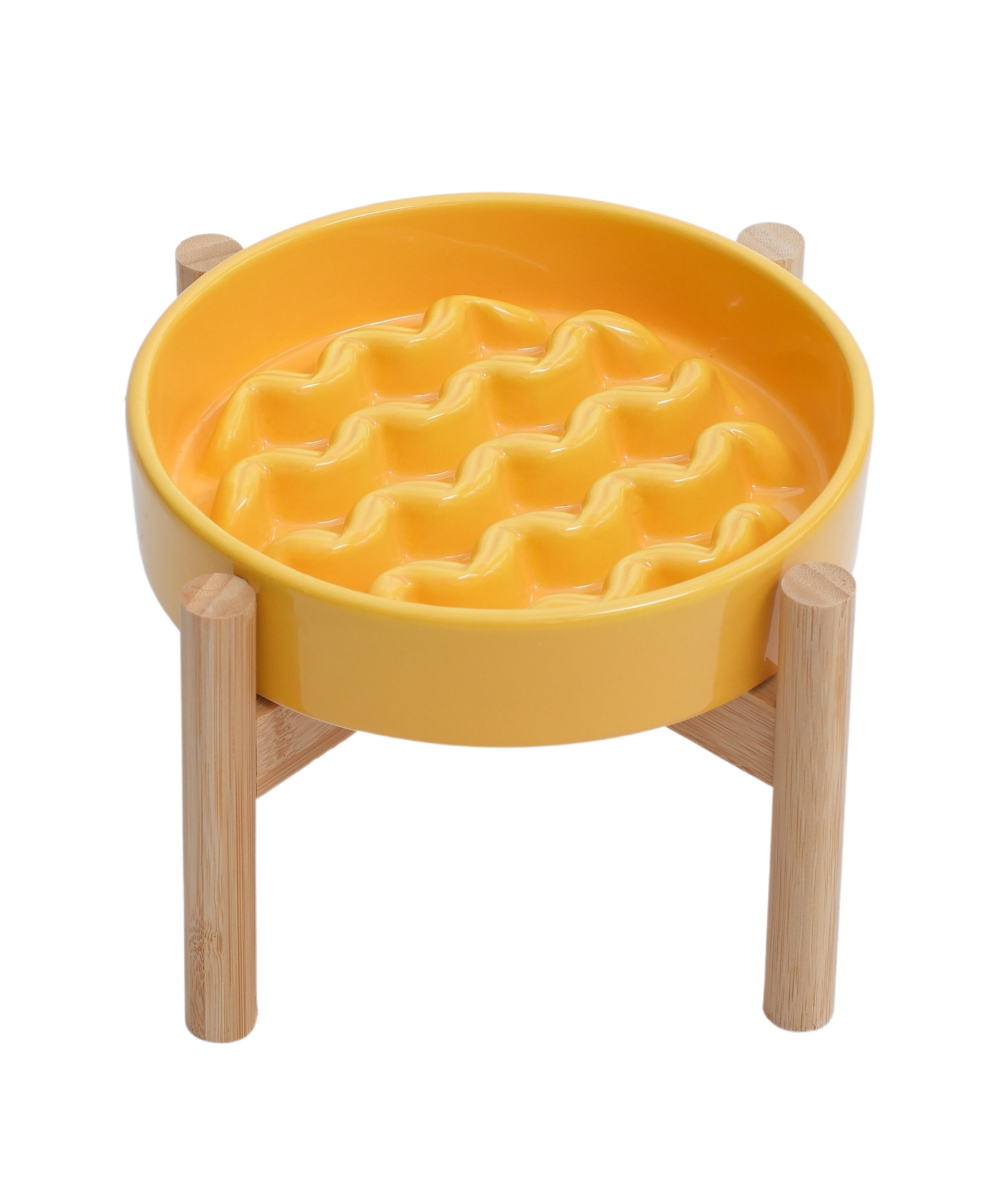 Slow Feeder Dog Bowls - Yellow / Frozen Blue / Purple